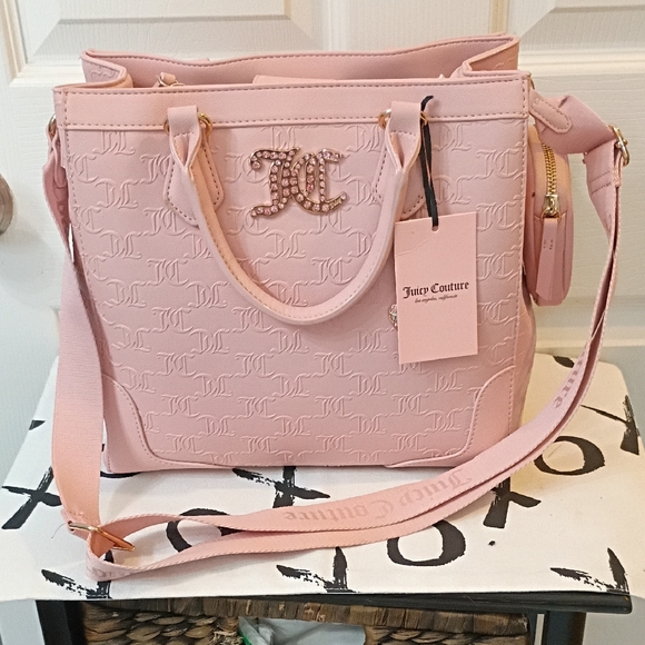 Juicy Couture Handbags - Juicy Couture Light Pink Embossed Tote